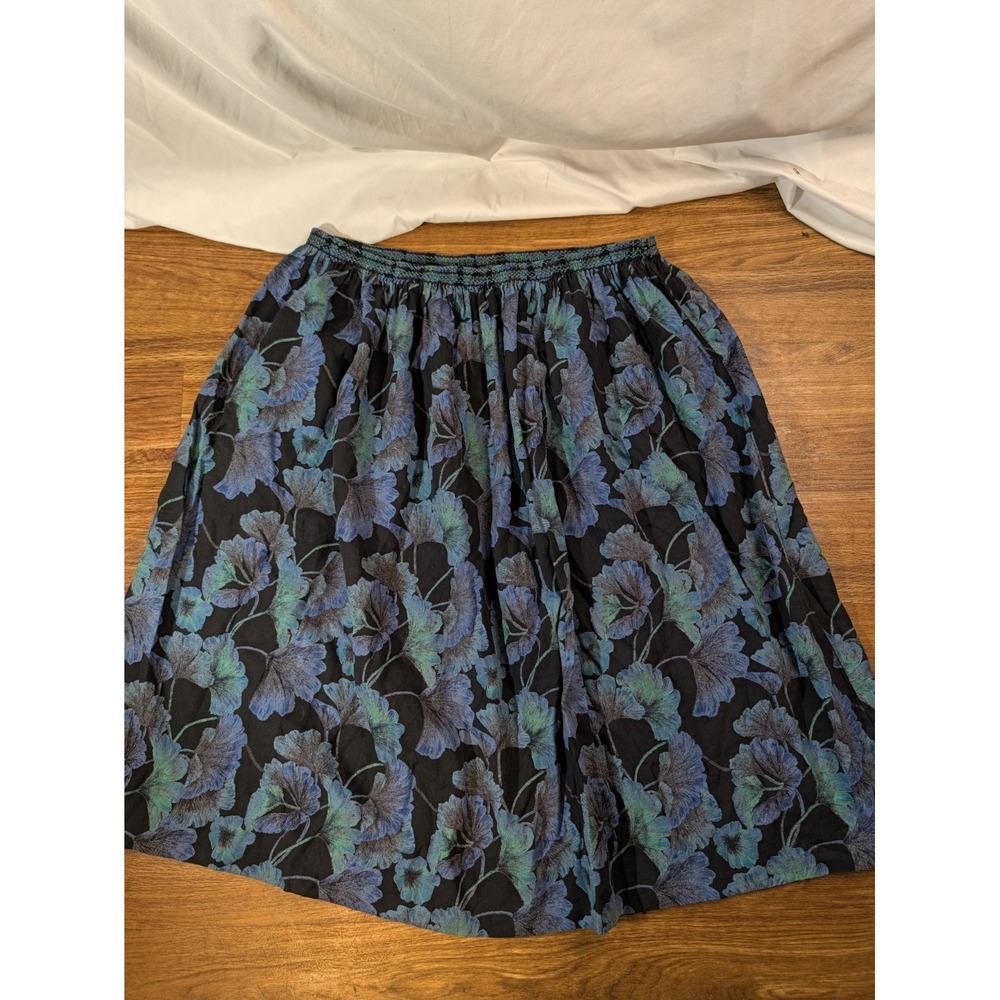 Liberty Of London 100" Blue Floral Tropical Skirt